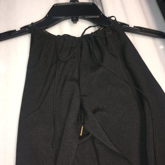 T-Bags LA (L) Black Layered Sleeveless Blouse With Metal Detail - Picture 6 of 9